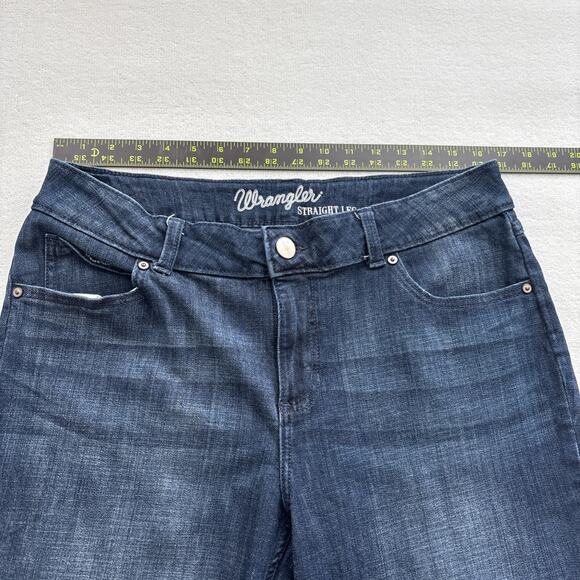 Wrangler Jeans Women Size 13/14 x 32 Straight Leg Western Rodeo Dark Wash Denim - Picture 6 of 12